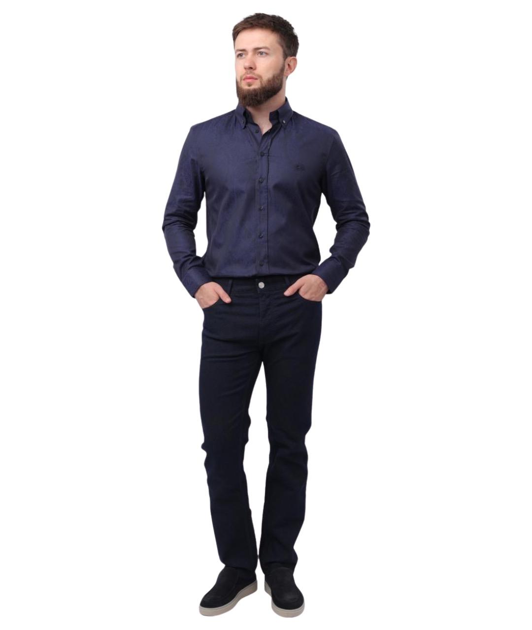 ETRO Синие хлопковые прямые джинсы, фото 1