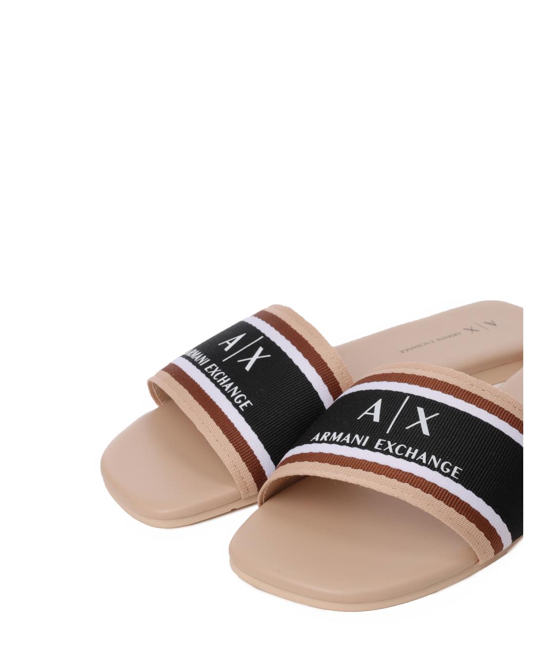 ARMANI EXCHANGE Бежевые шлепанцы, фото 5