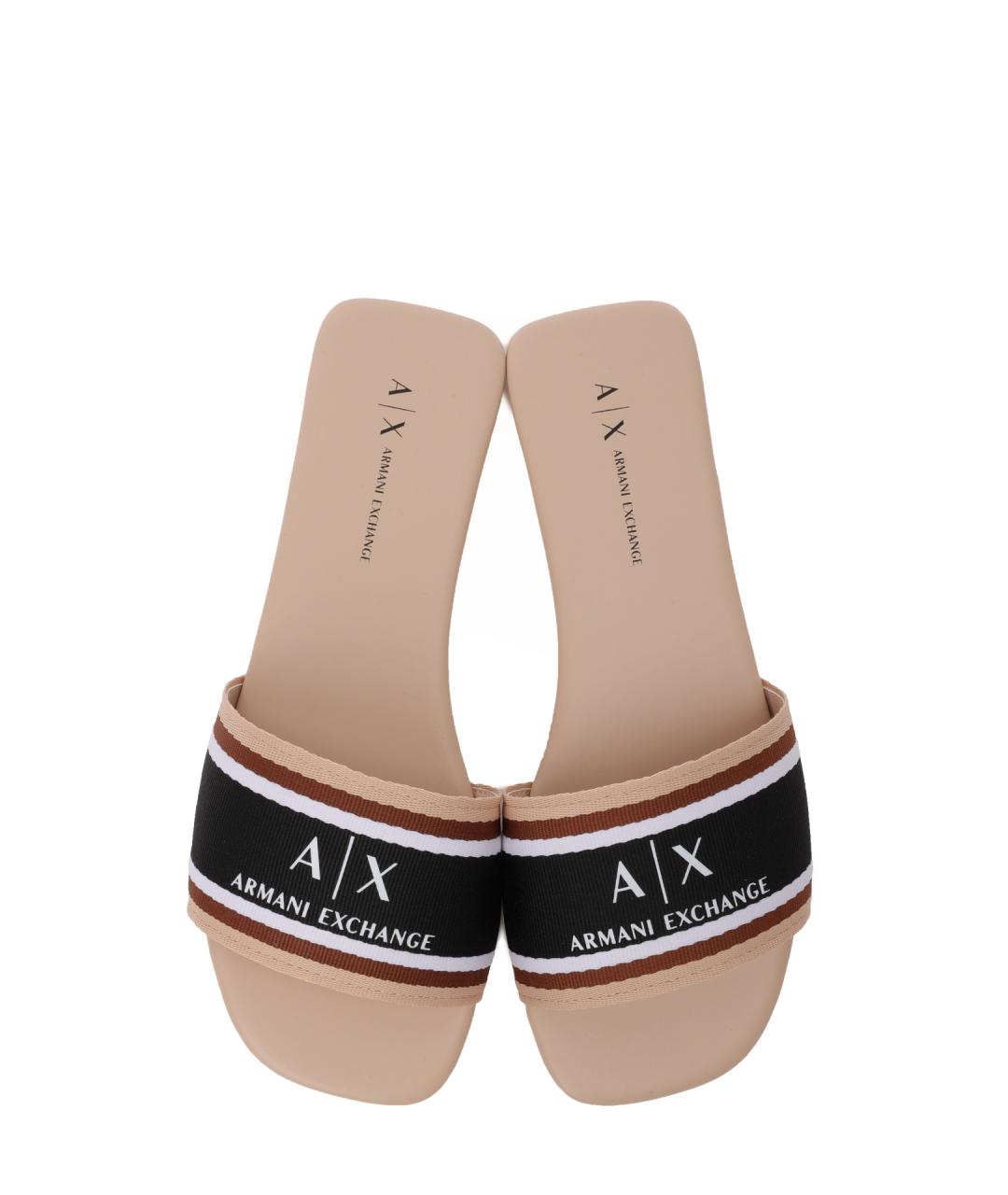ARMANI EXCHANGE Бежевые шлепанцы, фото 4