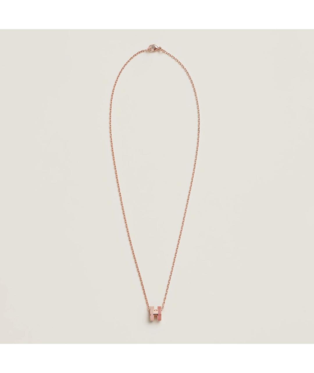 HERMES Розовая металлическая подвеска, фото 3