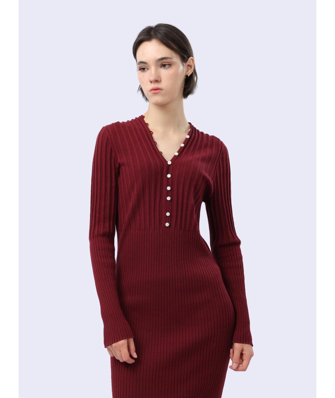 TOMMY HILFIGER Бордовое повседневное платье, фото 2