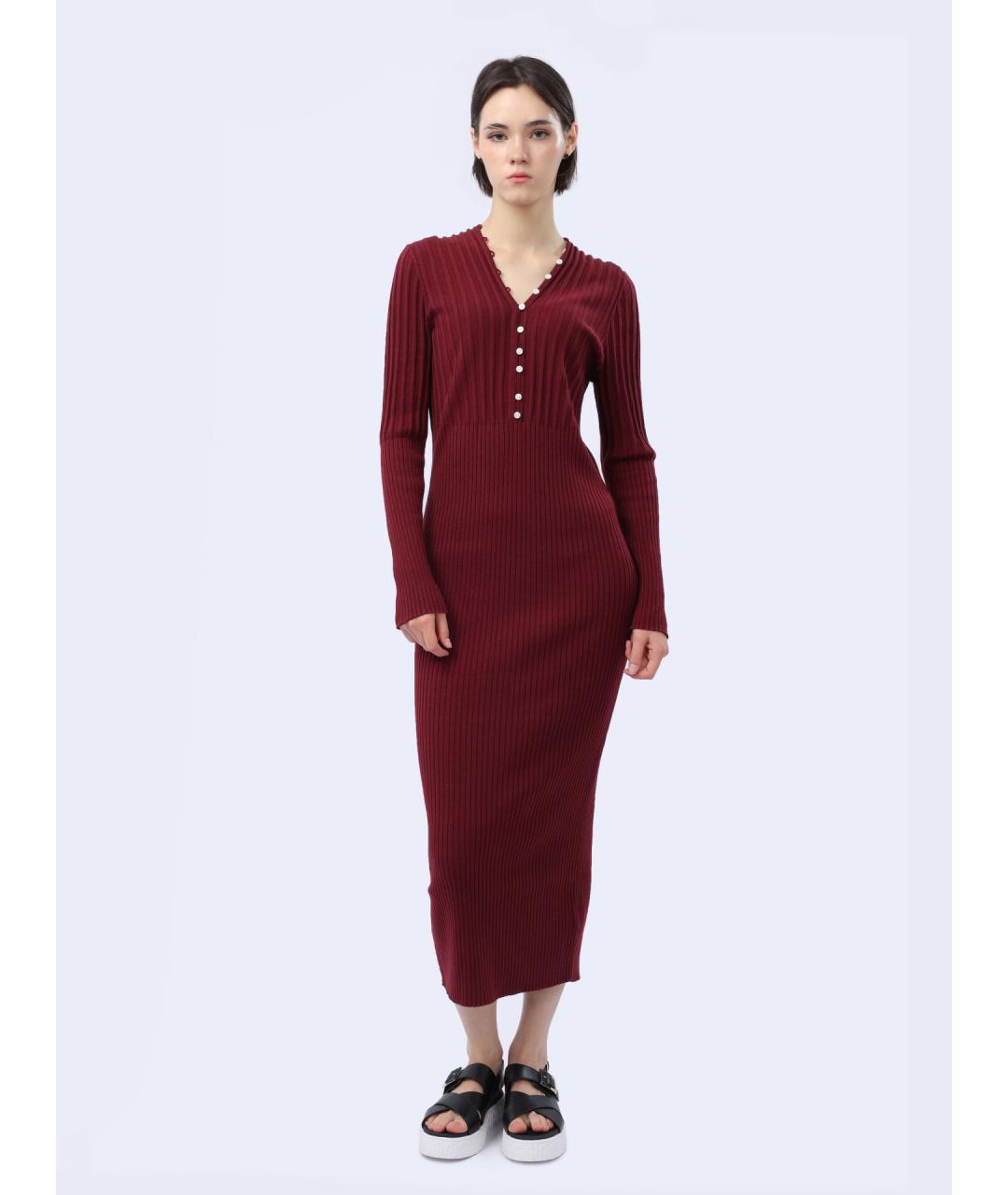 TOMMY HILFIGER Бордовое повседневное платье, фото 6