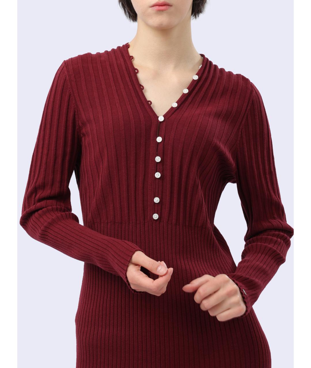 TOMMY HILFIGER Бордовое повседневное платье, фото 4