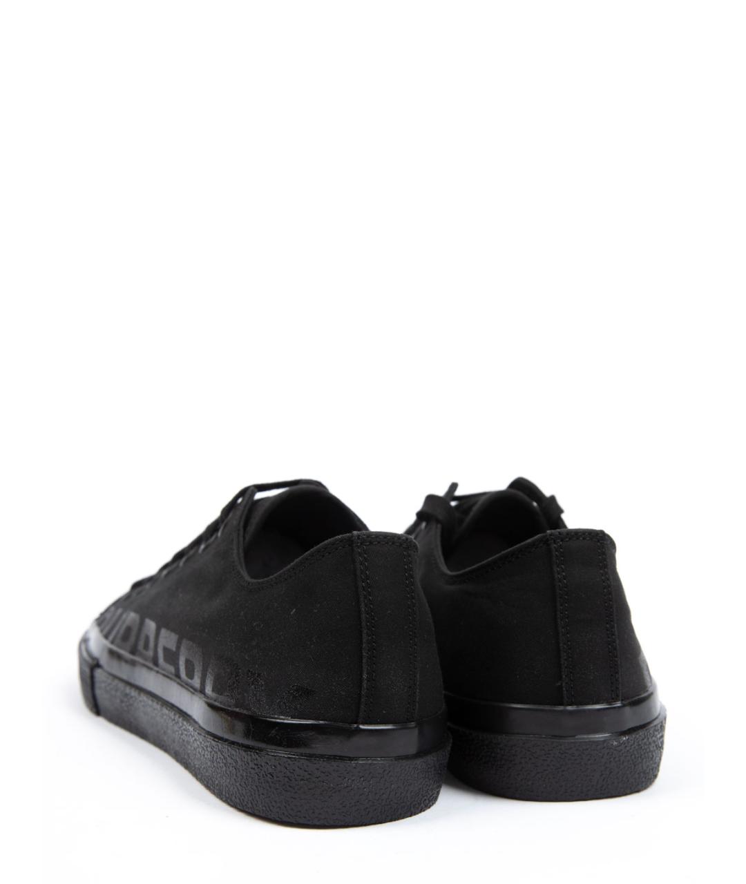 BURBERRY Черные текстильные низкие кроссовки / кеды, фото 3