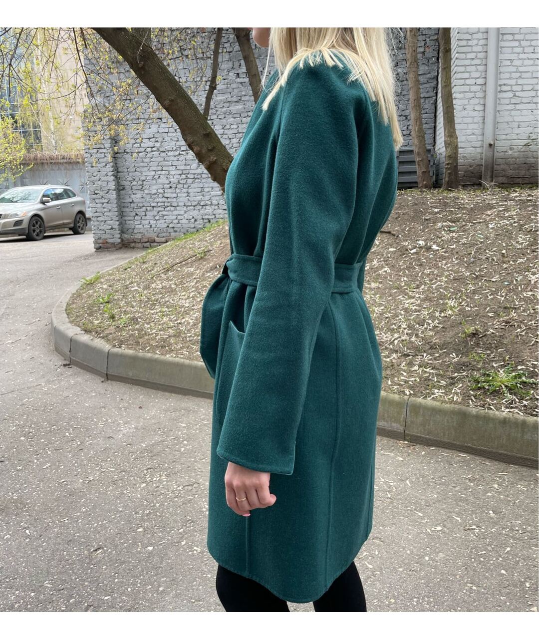 MAX MARA Зеленые шерстяное пальто, фото 6