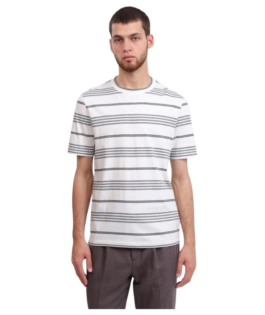 BRUNELLO CUCINELLI Серая хлопковая футболка, фото 1