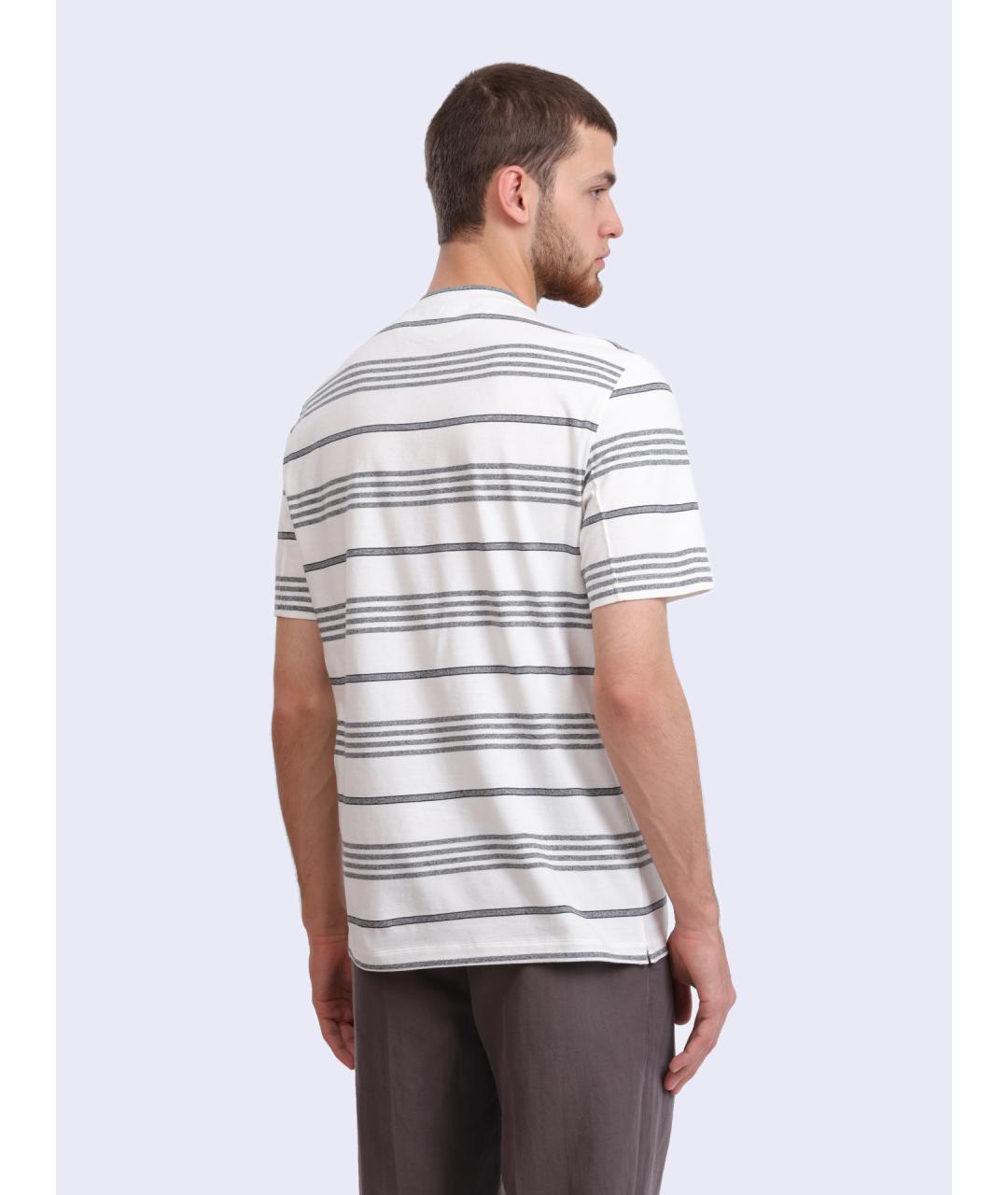 BRUNELLO CUCINELLI Серая хлопковая футболка, фото 4