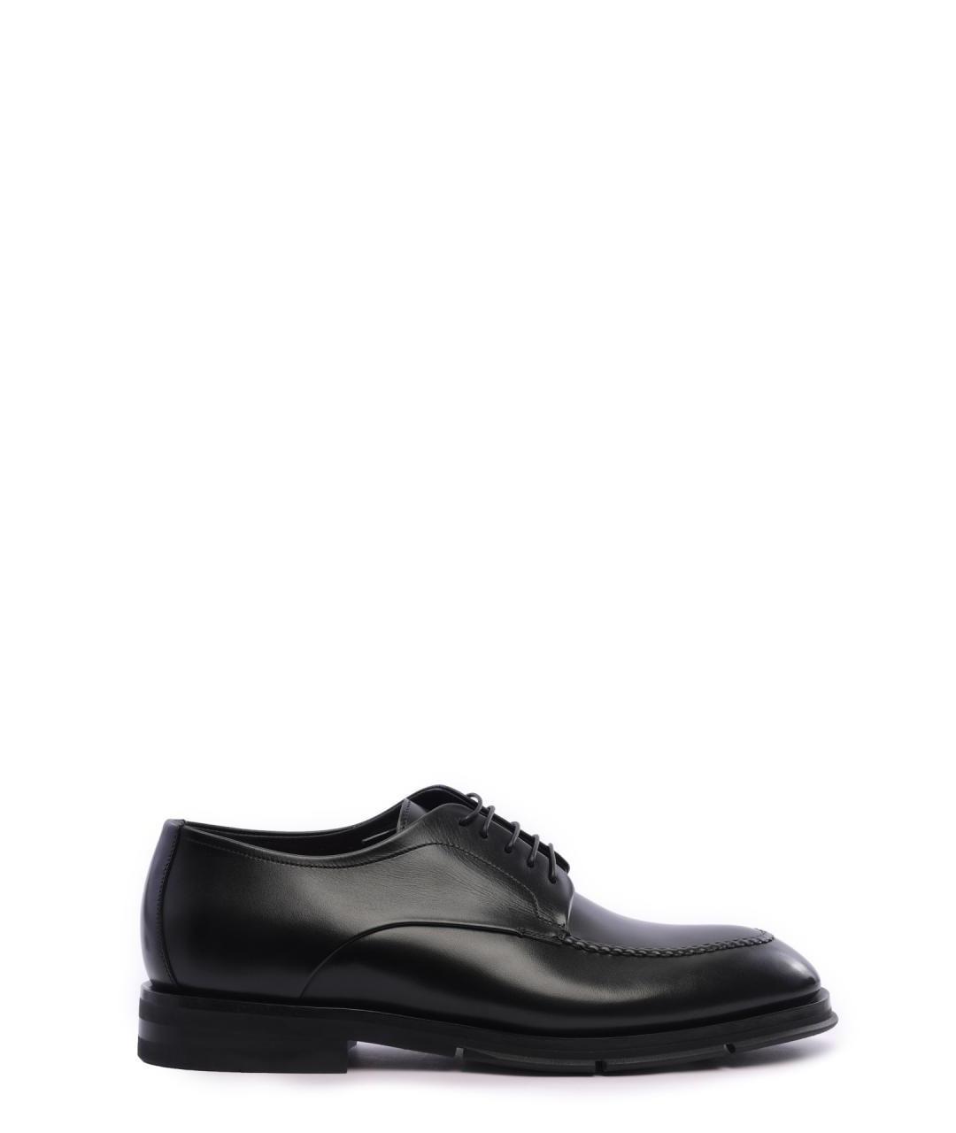 SANTONI Черные кожаные туфли, фото 1