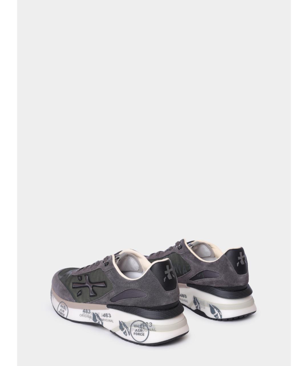 PREMIATA Серые текстильные низкие кроссовки / кеды, фото 6