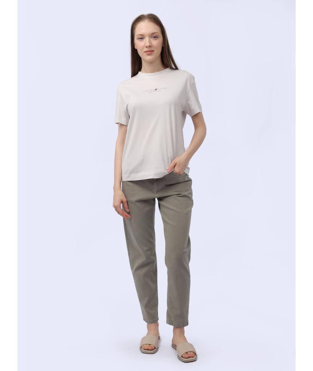 BRUNELLO CUCINELLI Белая хлопковая футболка, фото 2