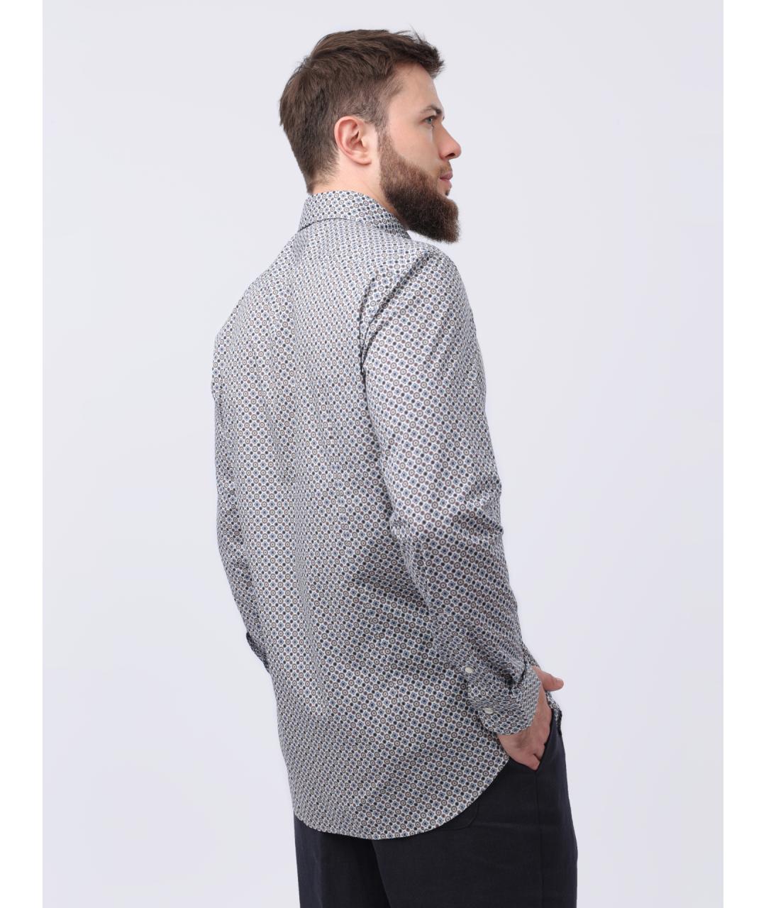 ETRO Серая хлопковая кэжуал рубашка, фото 6