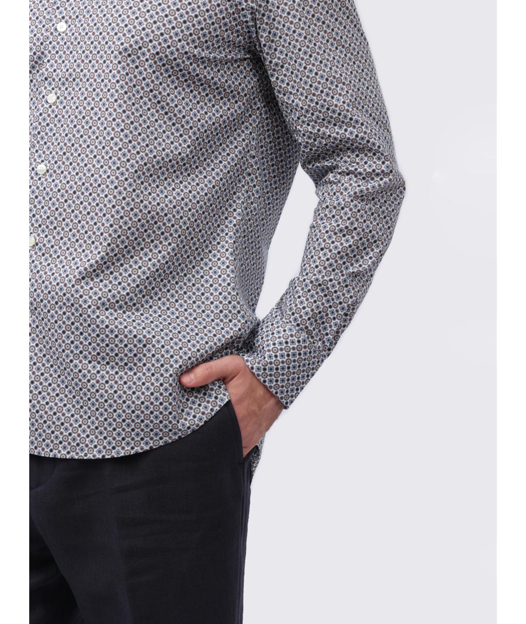 ETRO Серая хлопковая кэжуал рубашка, фото 4