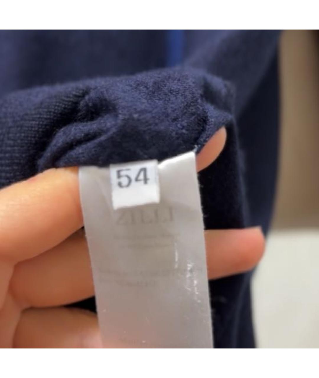 ZILLI Темно-синий джемпер / свитер, фото 3