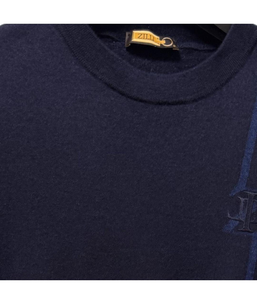 ZILLI Темно-синий джемпер / свитер, фото 4