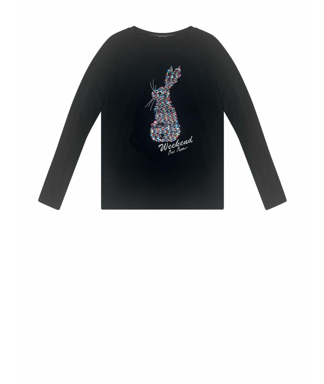WEEKEND MAX MARA Черный хлопковый детская футболка / топ, фото 1