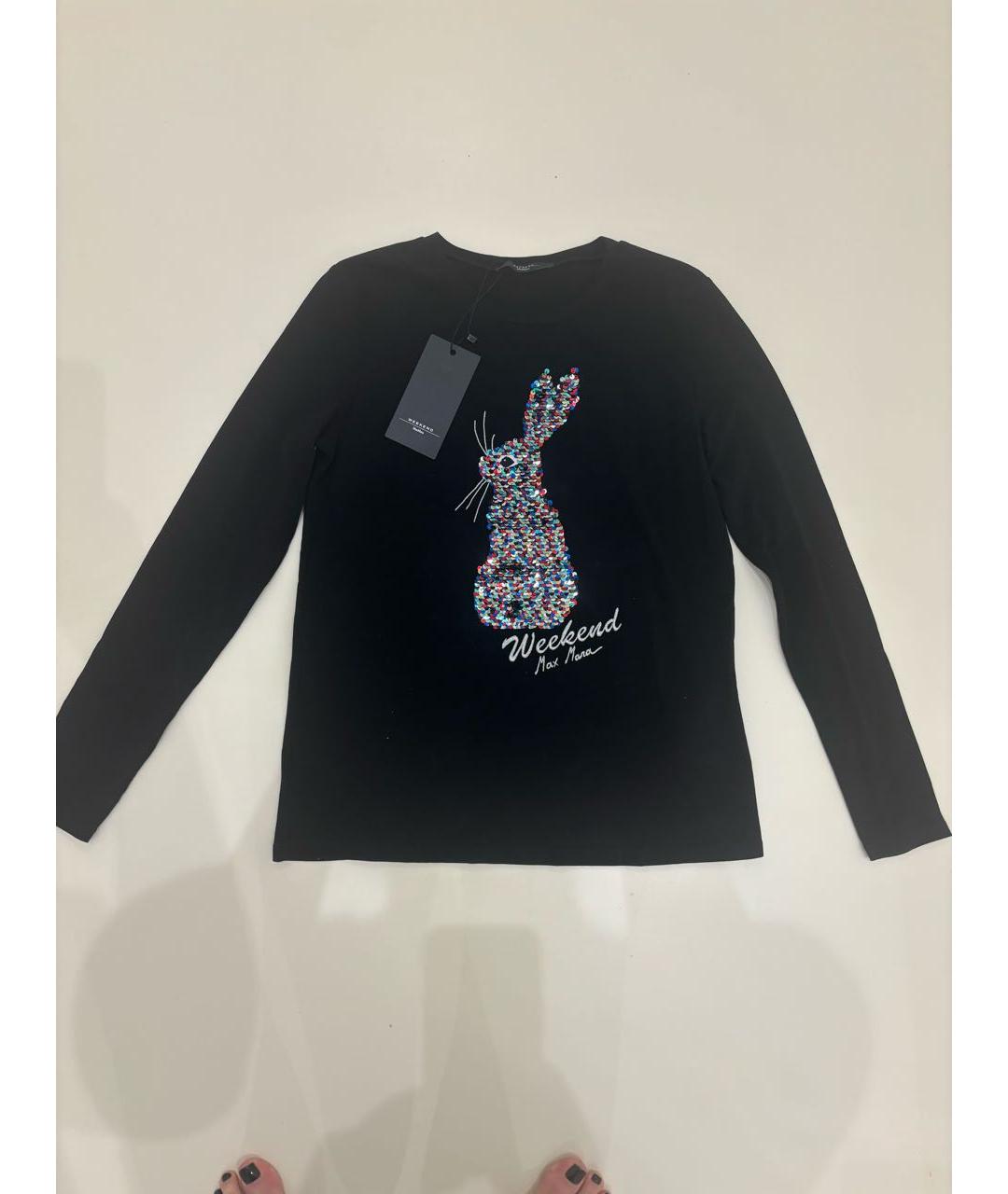 WEEKEND MAX MARA Черный хлопковый детская футболка / топ, фото 5