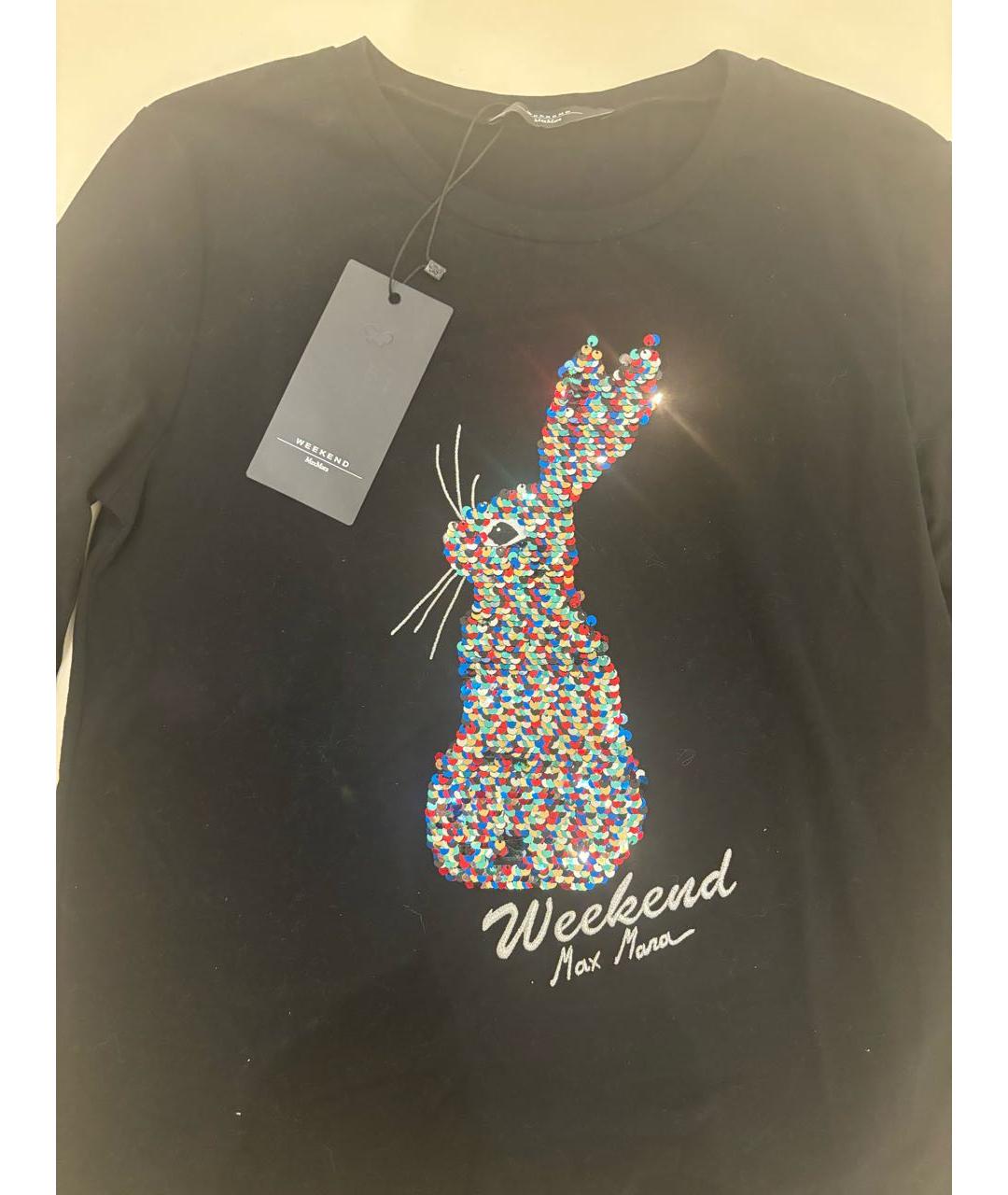 WEEKEND MAX MARA Черный хлопковый детская футболка / топ, фото 3