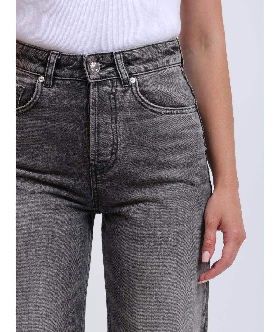 HUGO Серые хлопковые прямые джинсы, фото 4