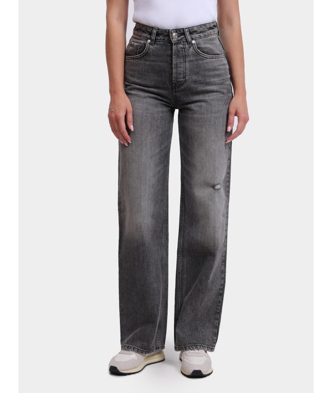 HUGO Серые хлопковые прямые джинсы, фото 7