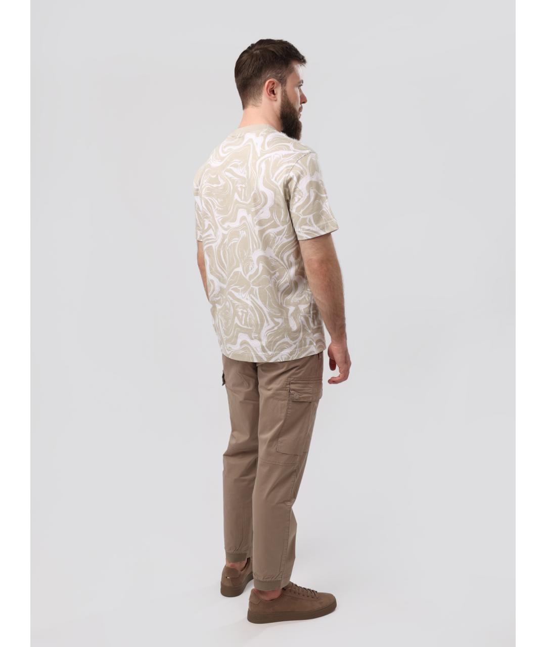 HUGO BOSS Бежевая хлопковая футболка, фото 6