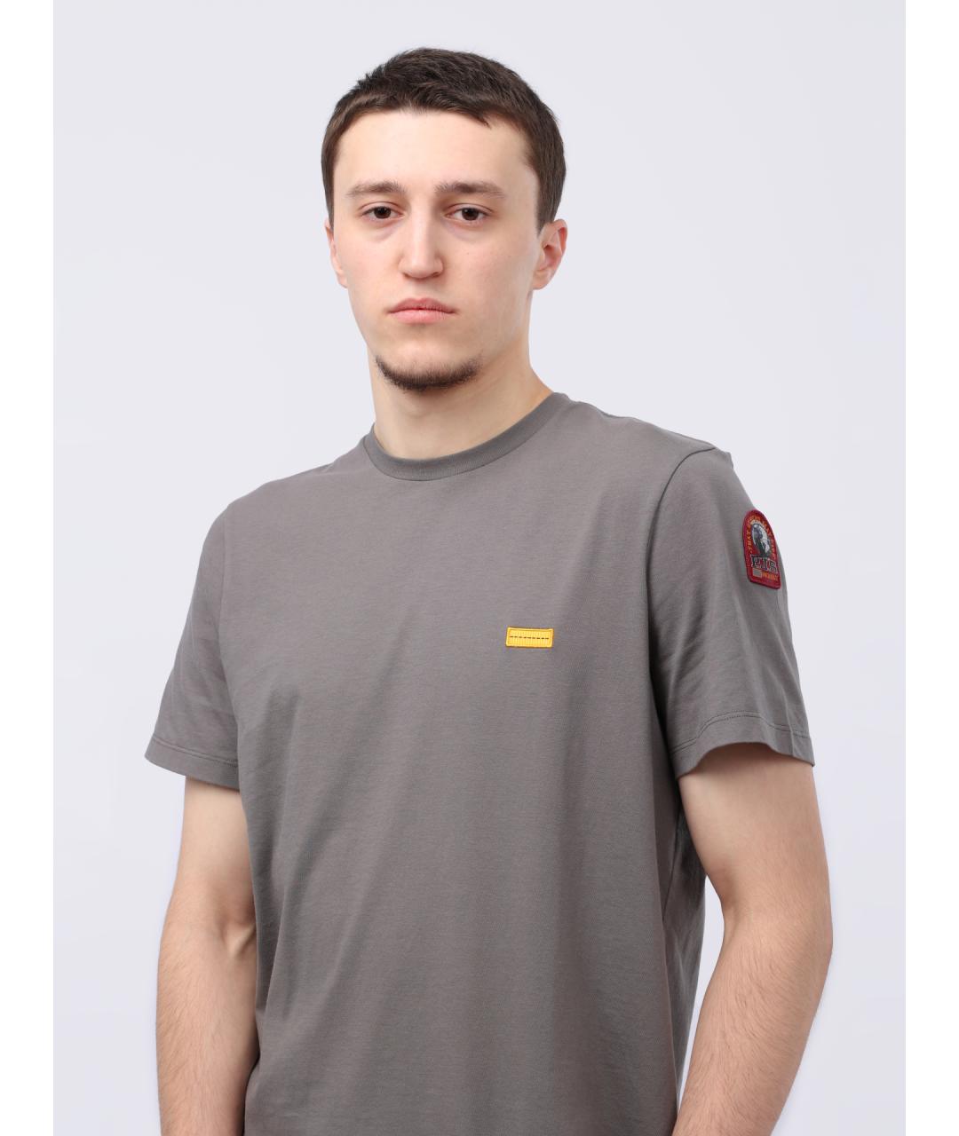 PARAJUMPERS Серая хлопковая футболка, фото 5