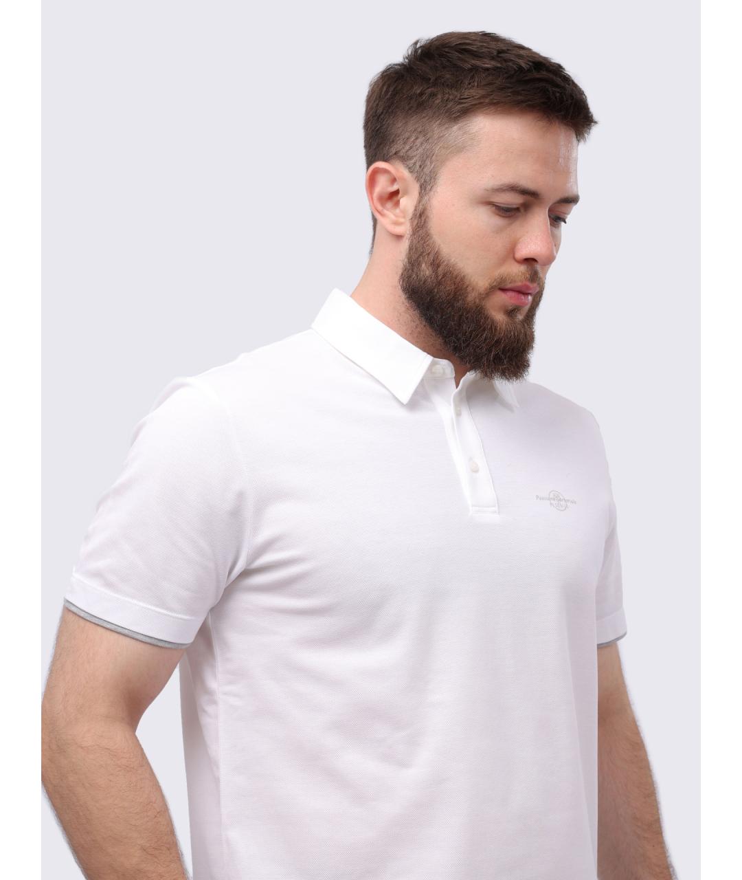 PESERICO Бежевое поло с коротким рукавом, фото 5