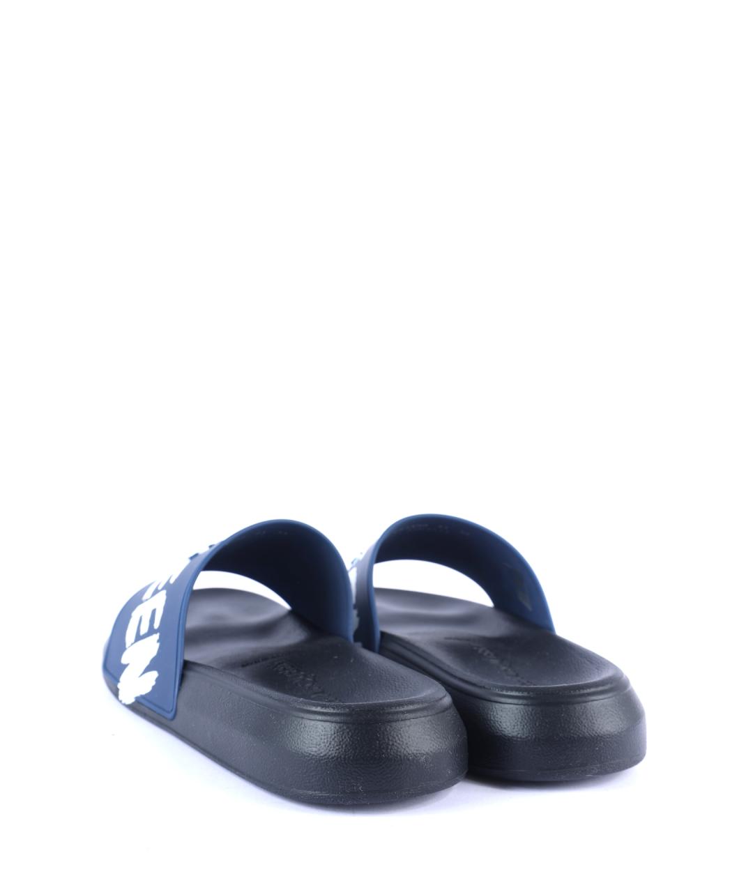 ALEXANDER MCQUEEN Темно-синие резиновые шлепанцы, фото 3