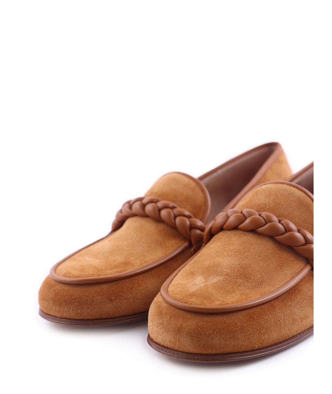 GIANVITO ROSSI Коричневые замшевые лоферы, фото 6