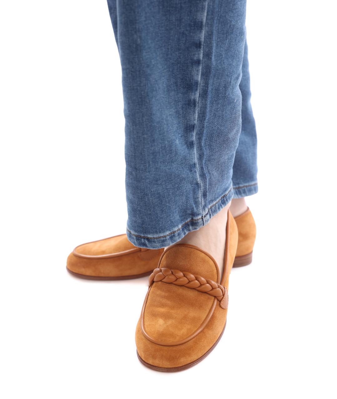 GIANVITO ROSSI Коричневые замшевые лоферы, фото 9