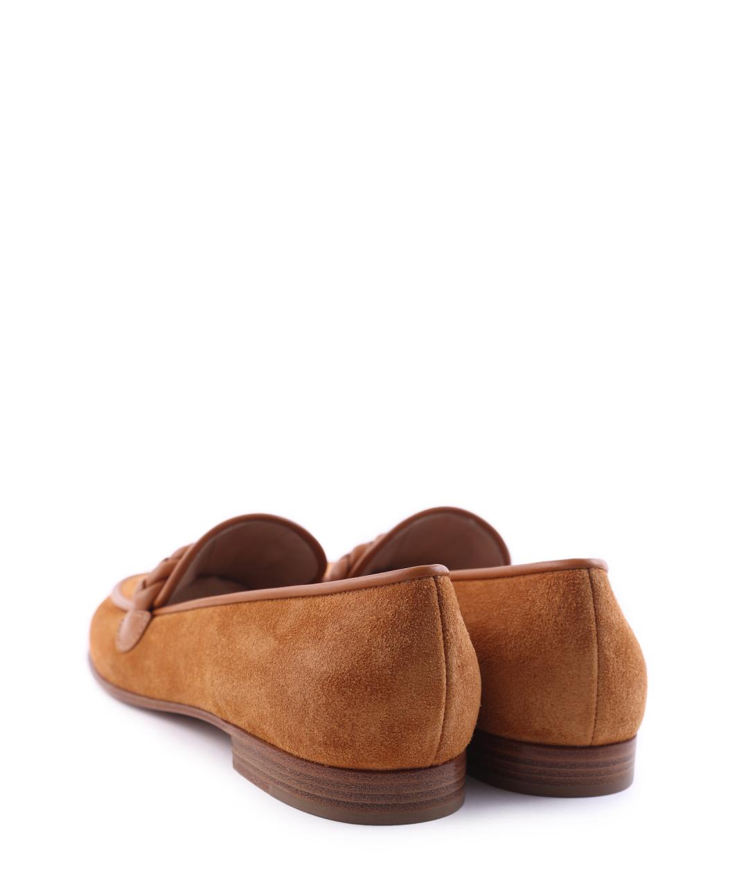 GIANVITO ROSSI Коричневые замшевые лоферы, фото 3