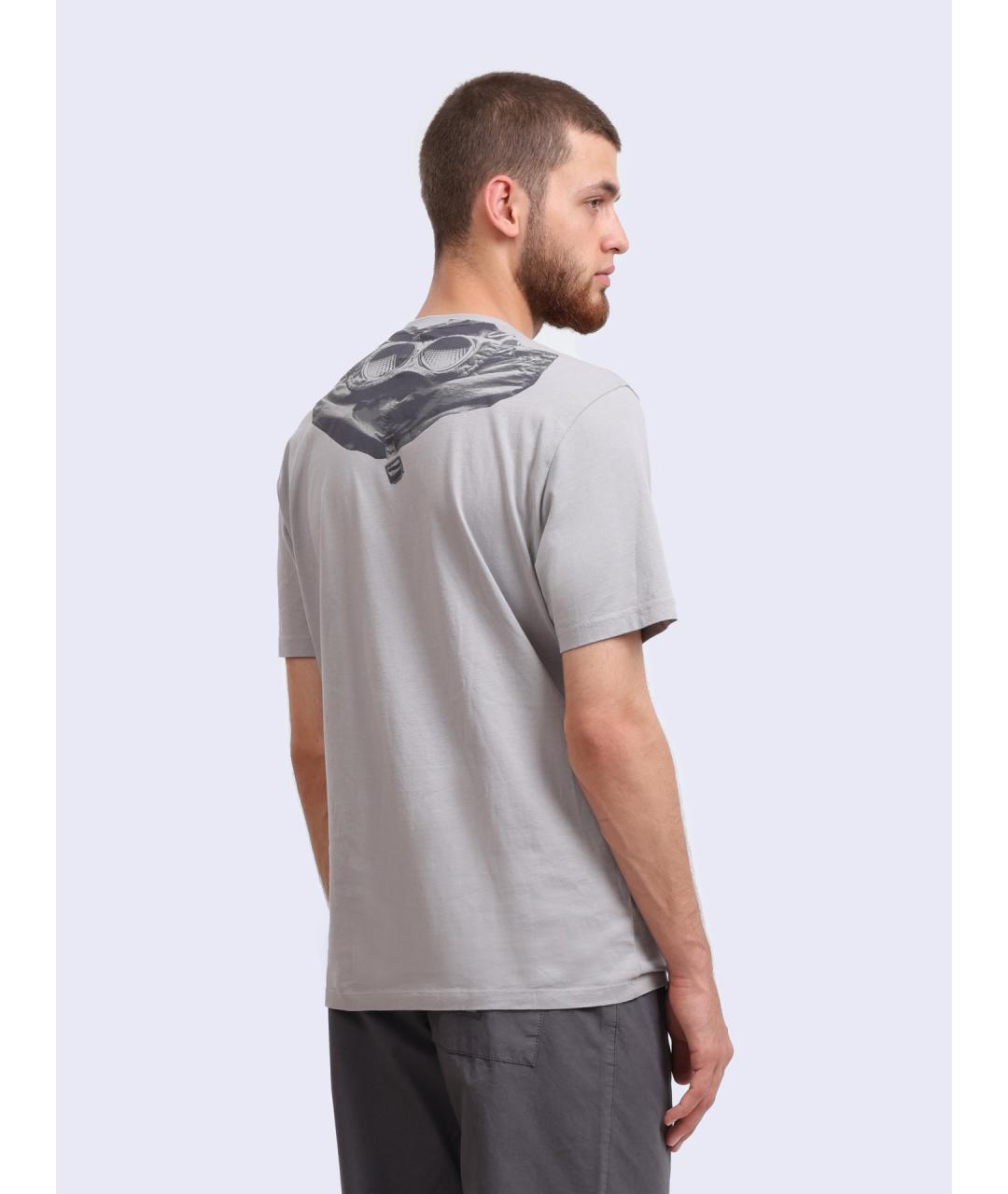 CP COMPANY Серая хлопковая футболка, фото 5