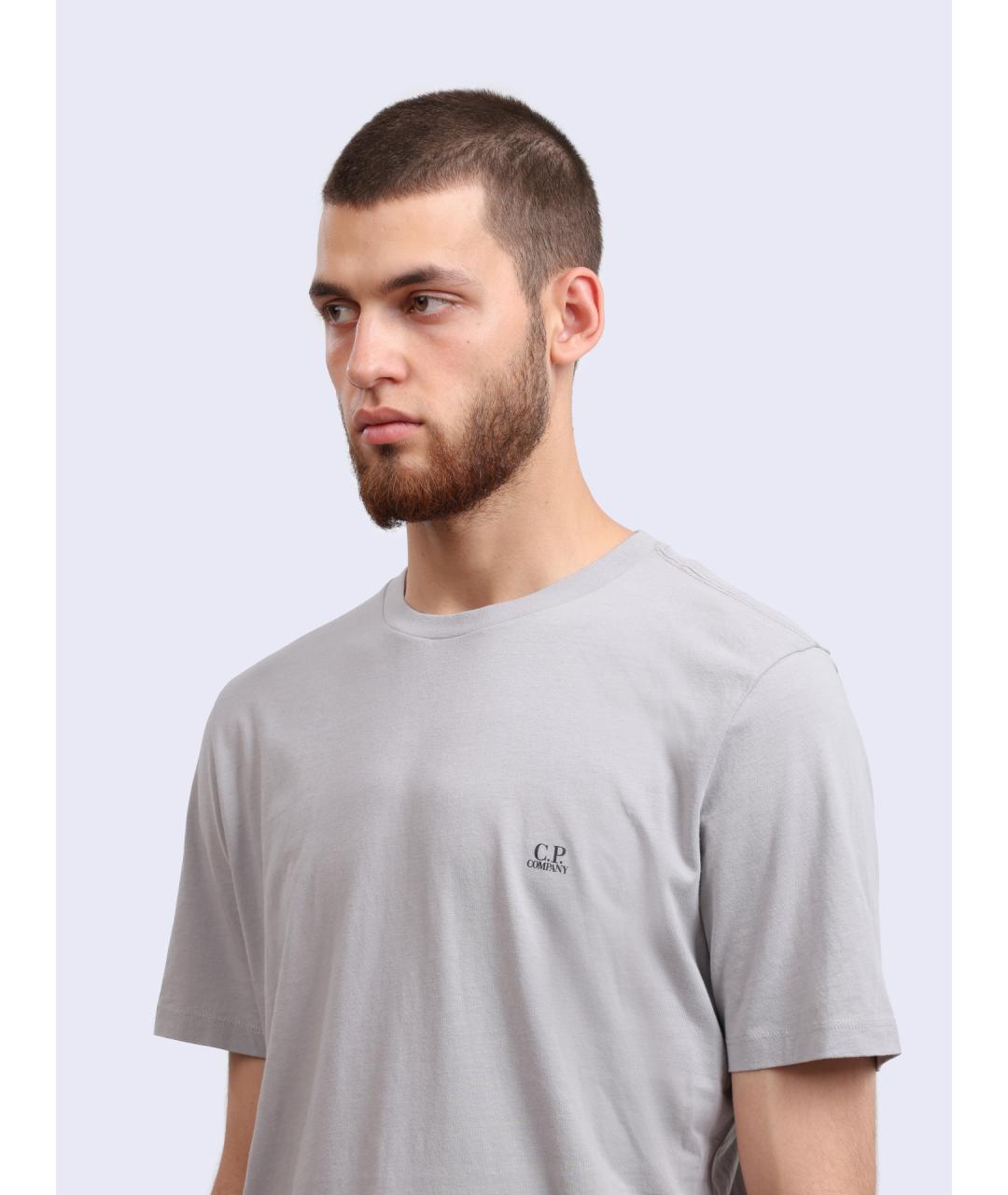 CP COMPANY Серая хлопковая футболка, фото 3