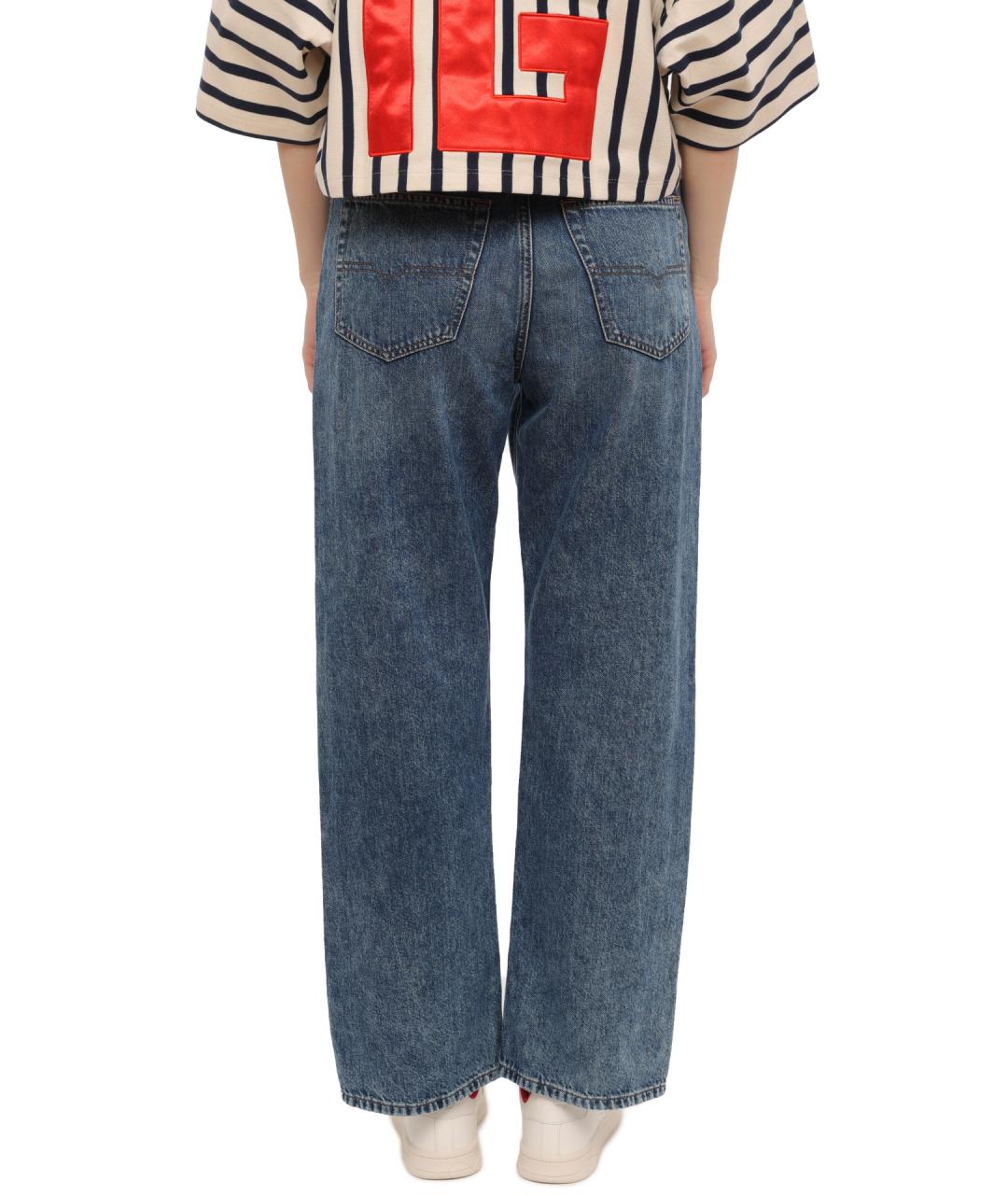 DIESEL Синие хлопковые прямые джинсы, фото 2