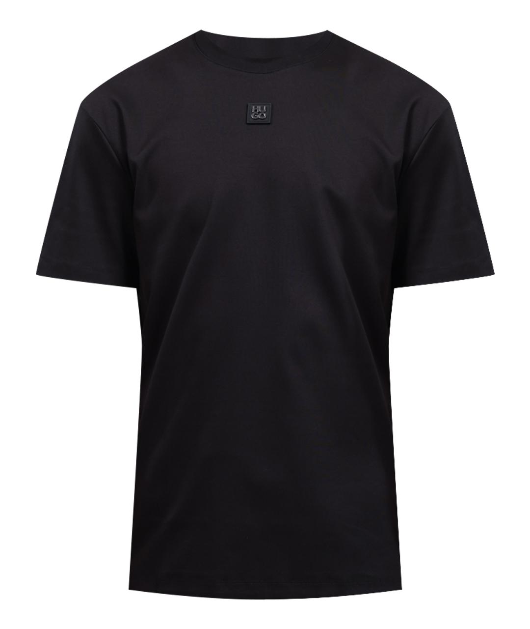 HUGO Черная хлопковая футболка, фото 1