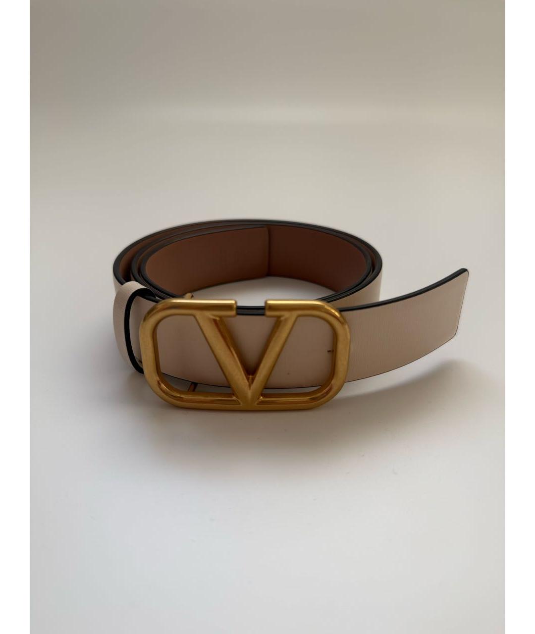 VALENTINO Белый кожаный ремень, фото 6