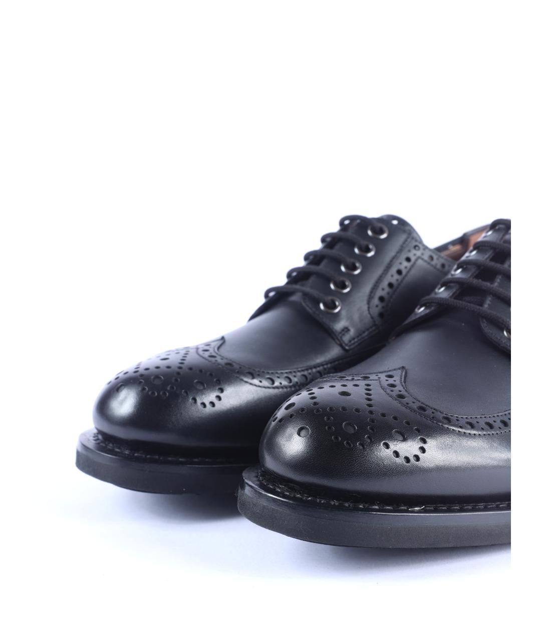 FERRAGAMO Черные кожаные туфли, фото 5