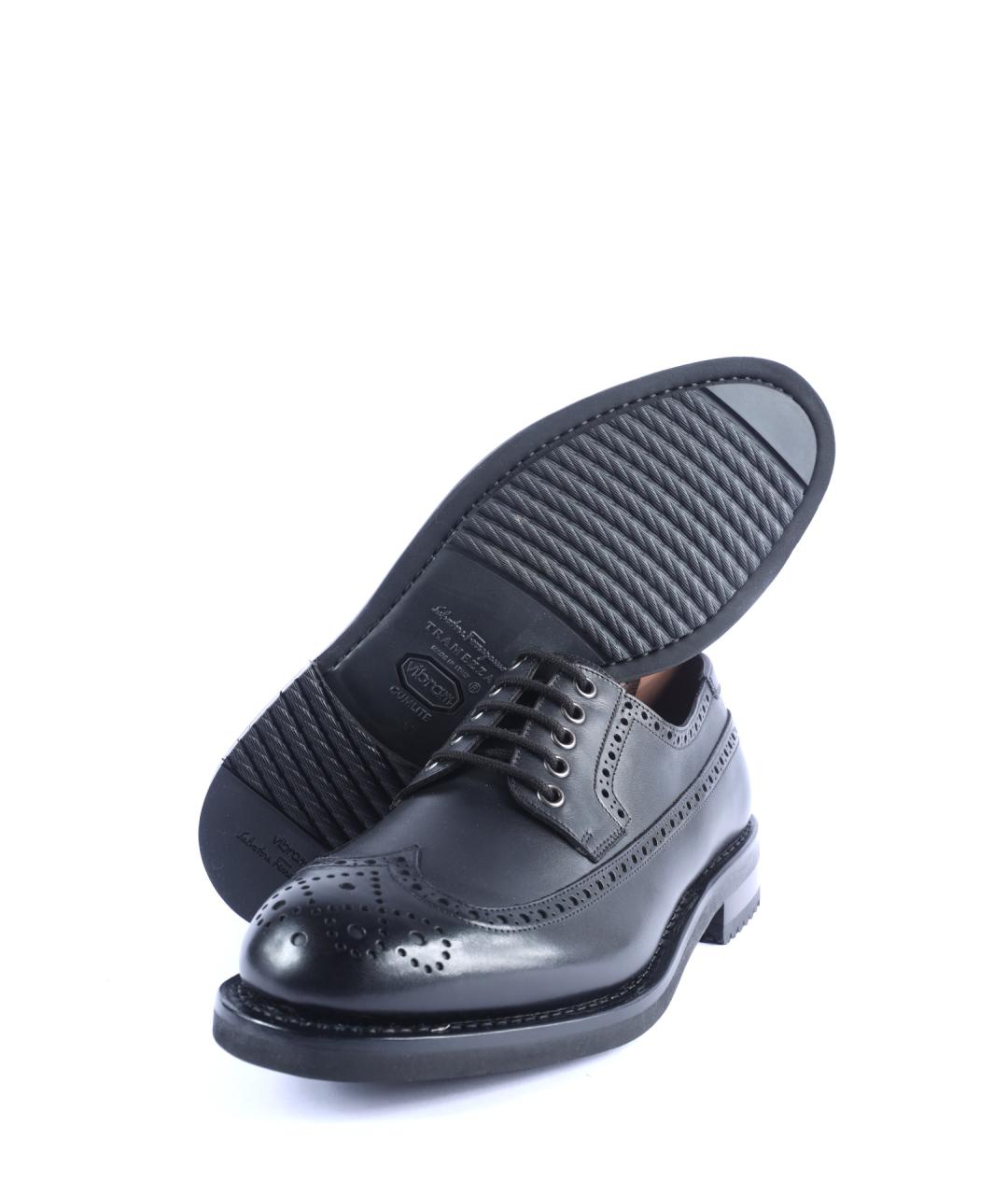 FERRAGAMO Черные кожаные туфли, фото 6