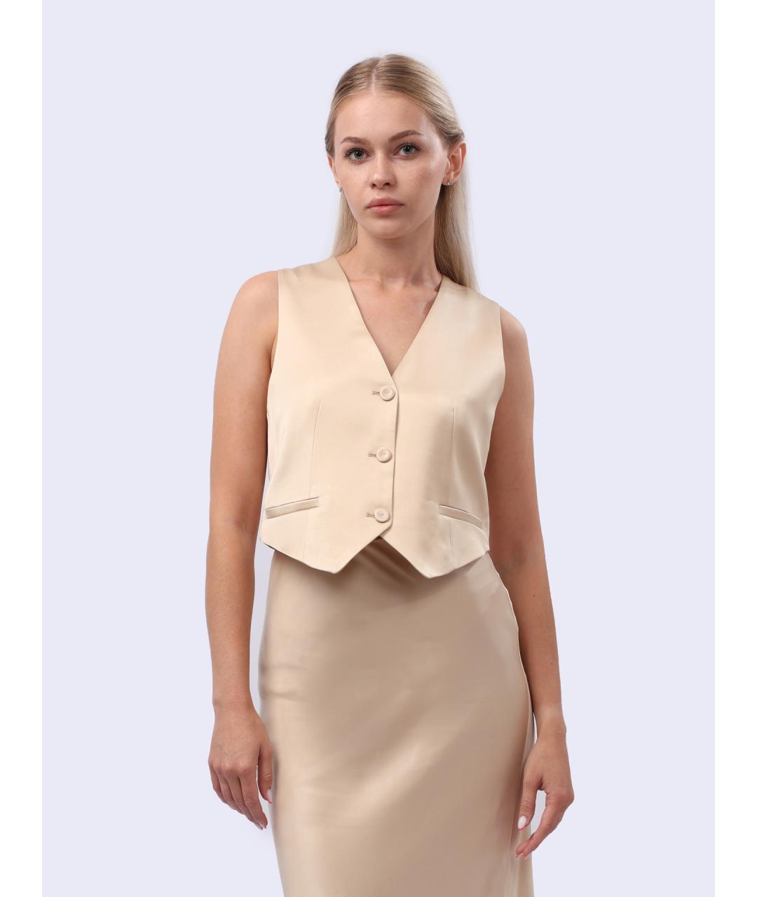 LIU JO Бежевая жилетка, фото 3