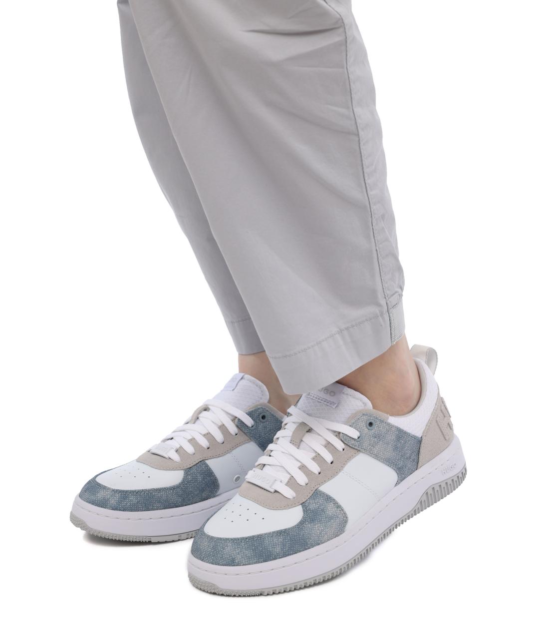 HUGO Голубые текстильные кеды, фото 7