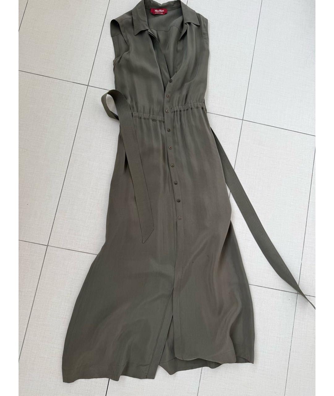 MAX MARA Хаки повседневное платье, фото 6