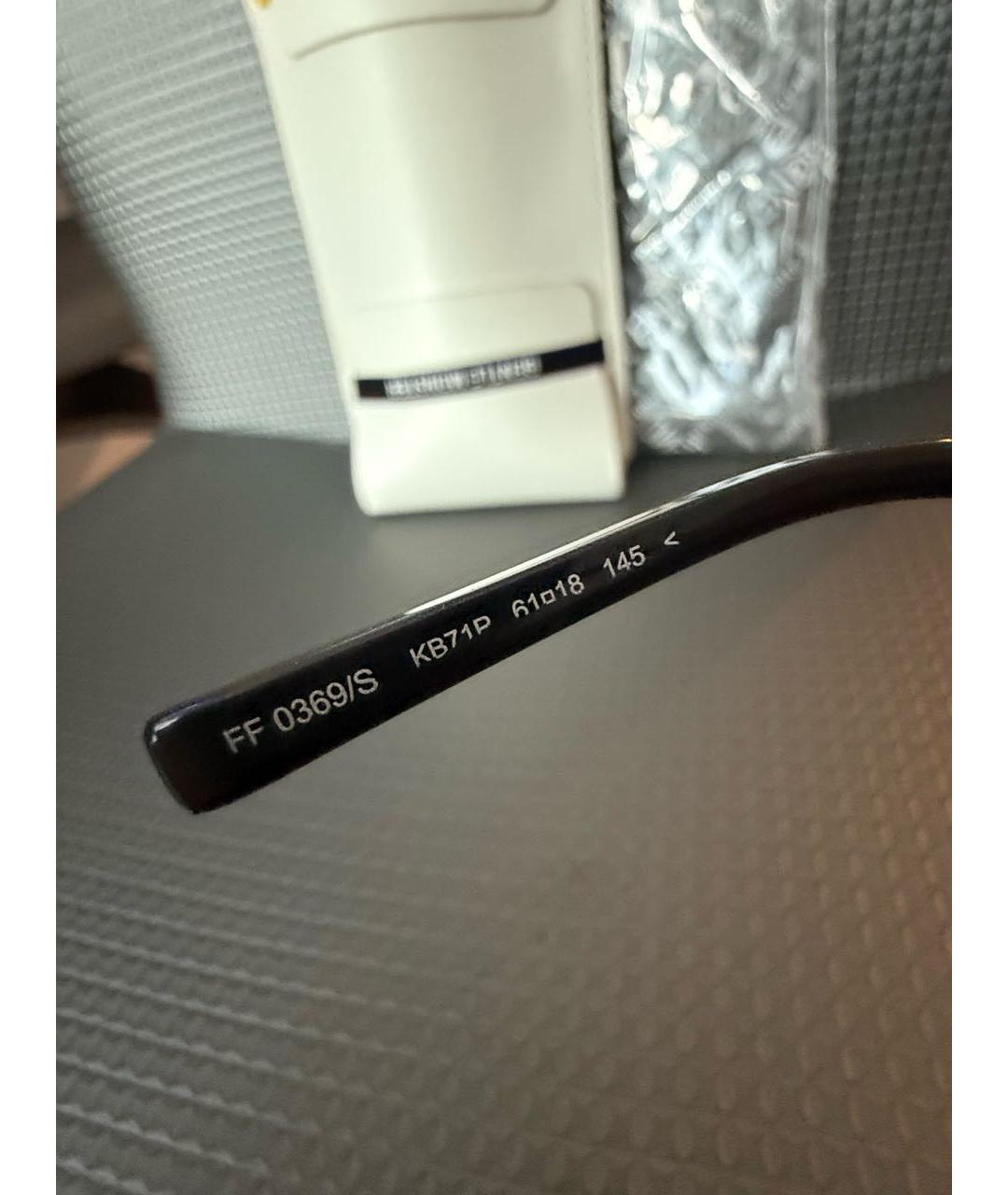 FENDI Голубые пластиковые солнцезащитные очки, фото 6