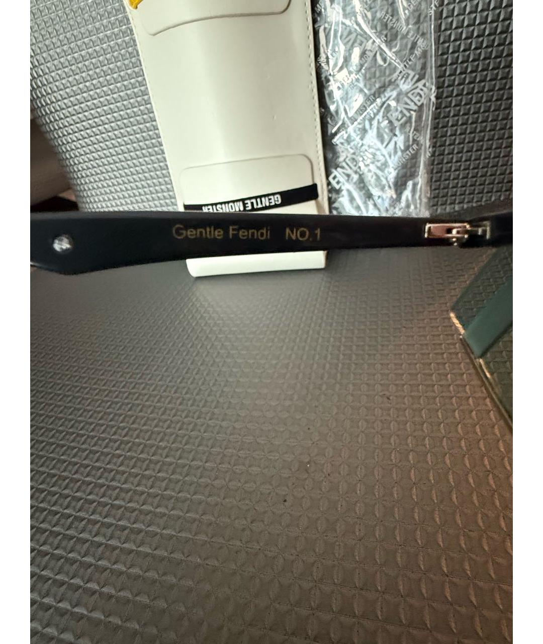 FENDI Голубые пластиковые солнцезащитные очки, фото 5