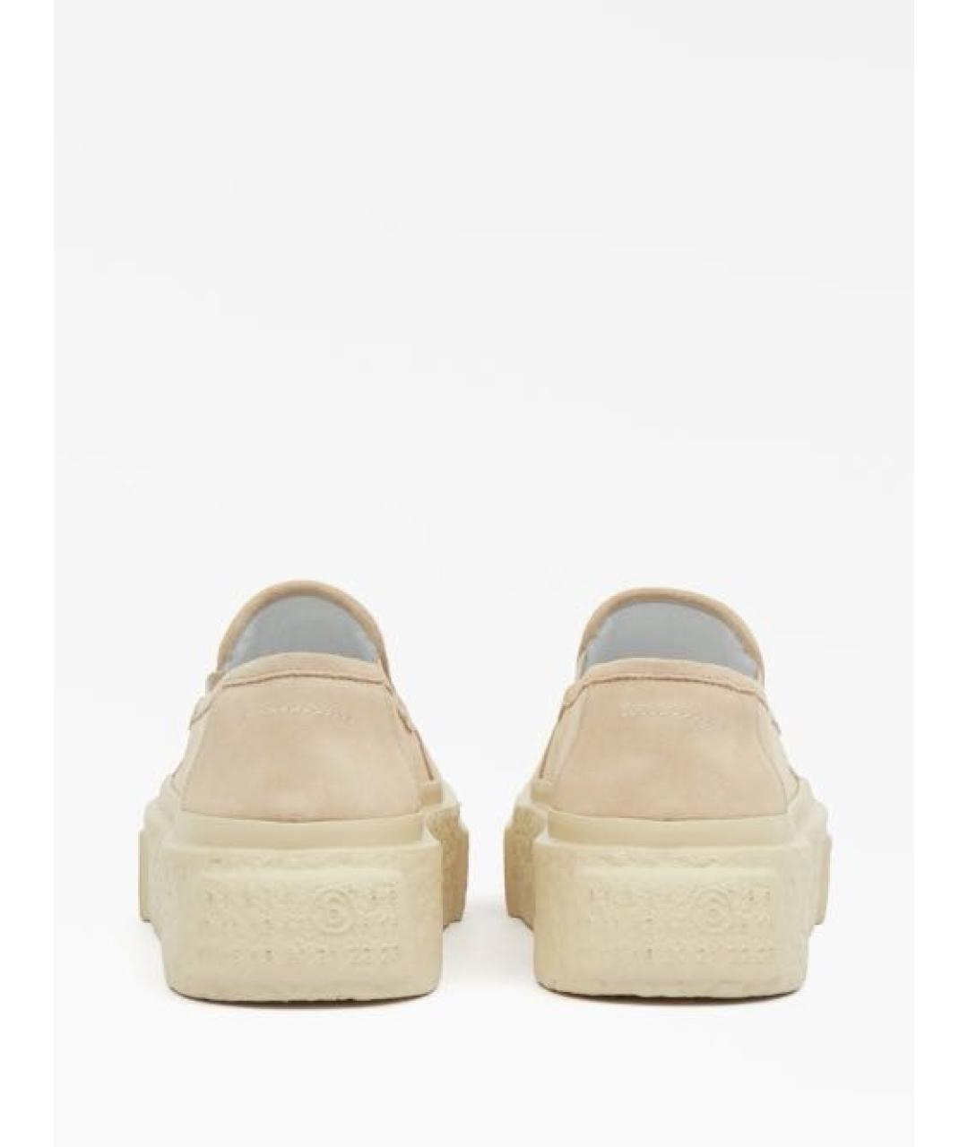 MM6 MAISON MARGIELA Бежевые текстильные слипоны, фото 2