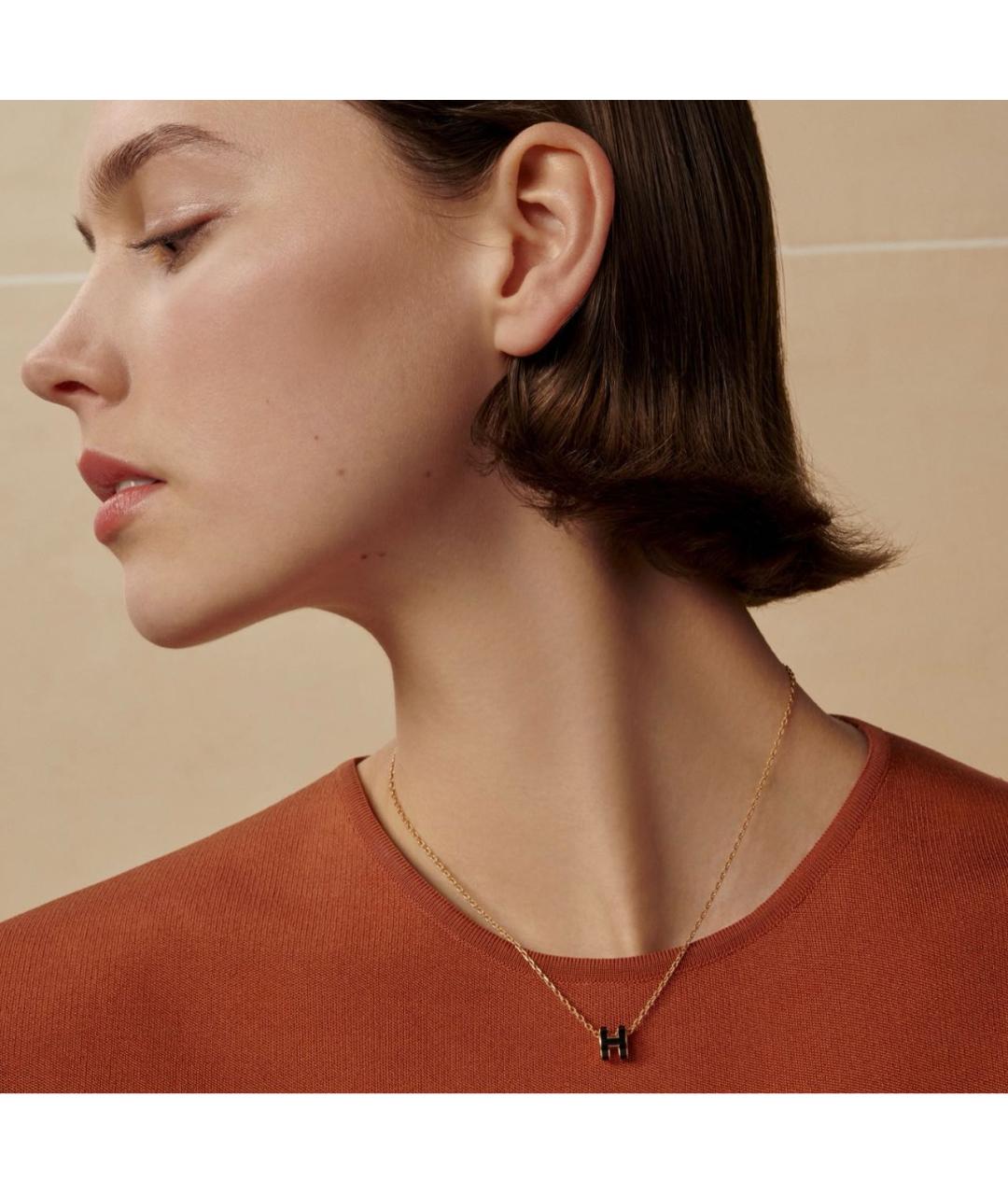 HERMES Черная металлическая подвеска, фото 3