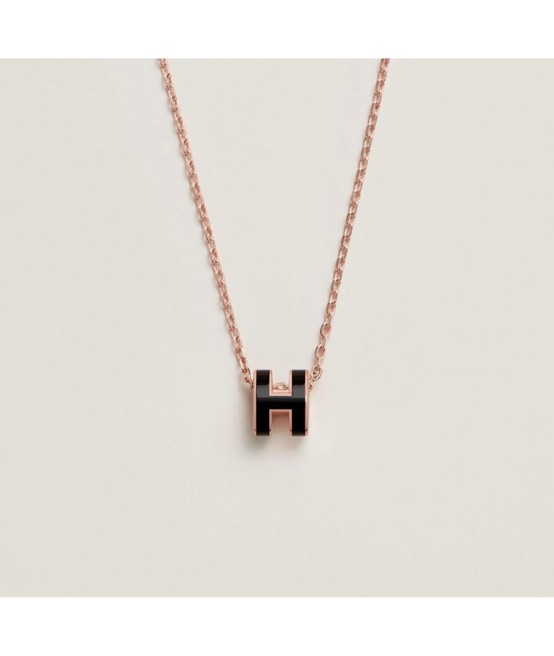 HERMES Черная металлическая подвеска, фото 5