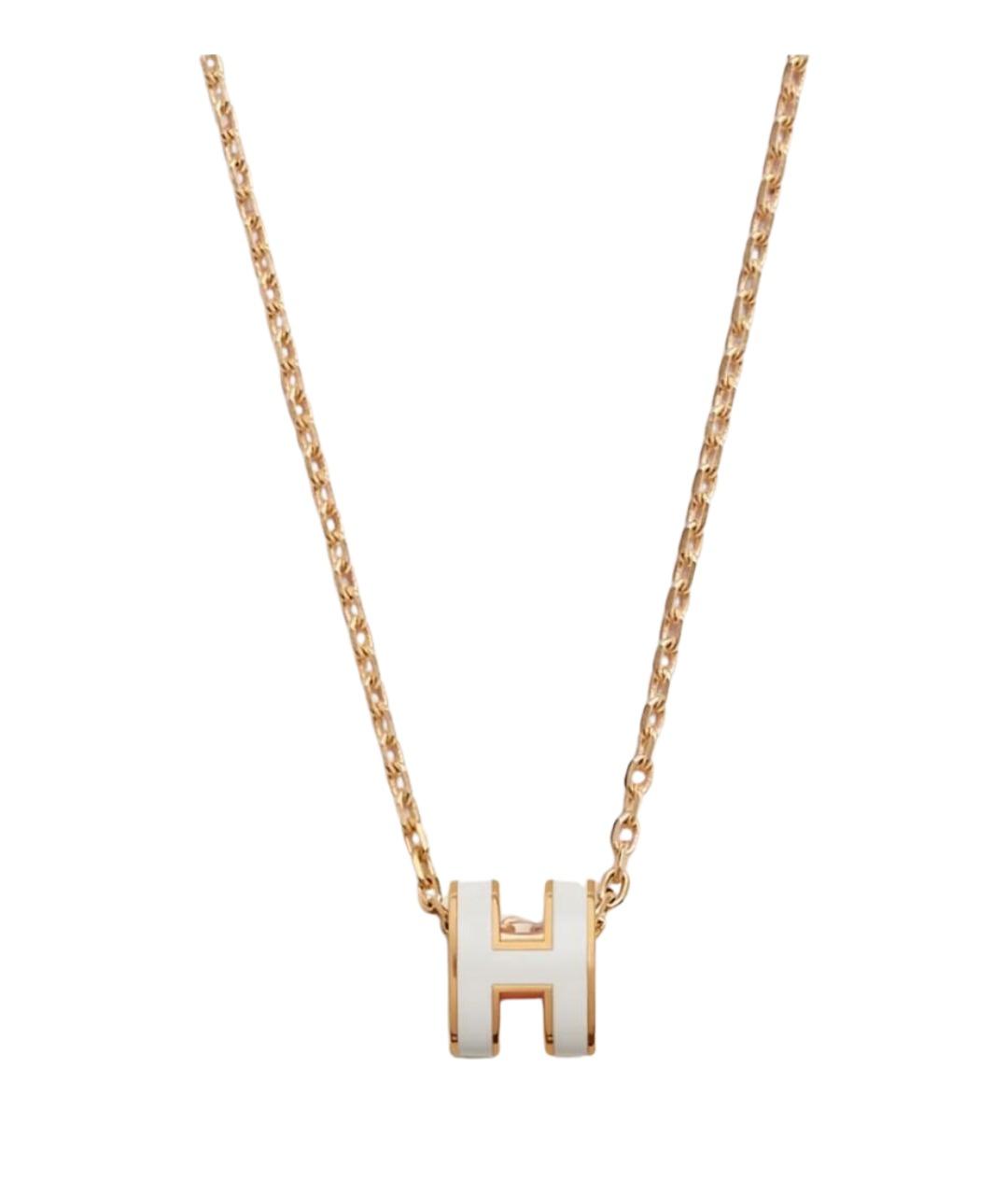 HERMES Белая металлическая подвеска, фото 1