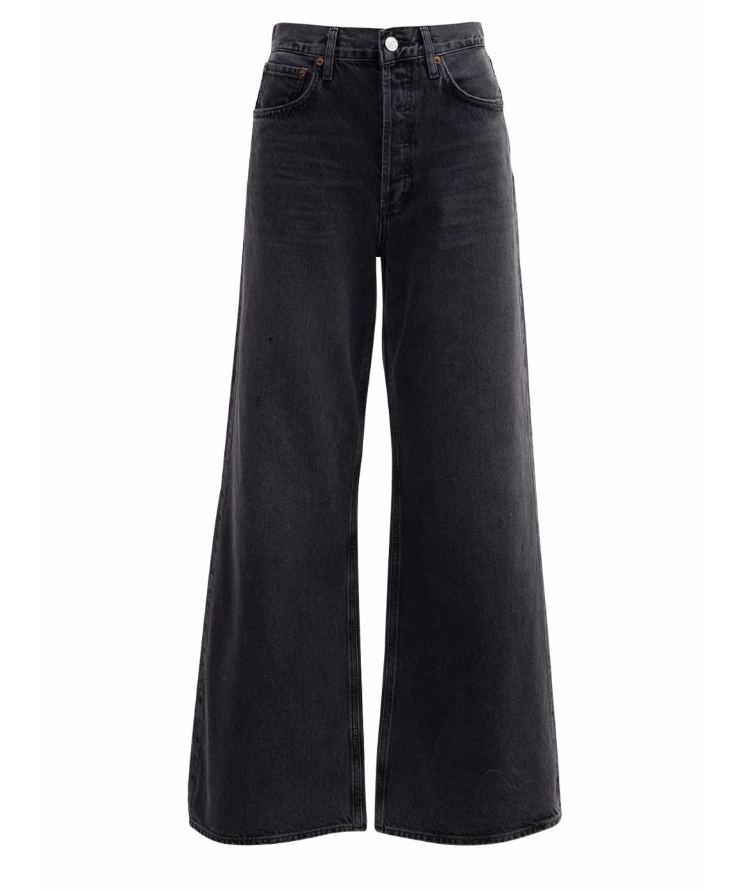 AGOLDE Черные хлопковые джинсы клеш, фото 1