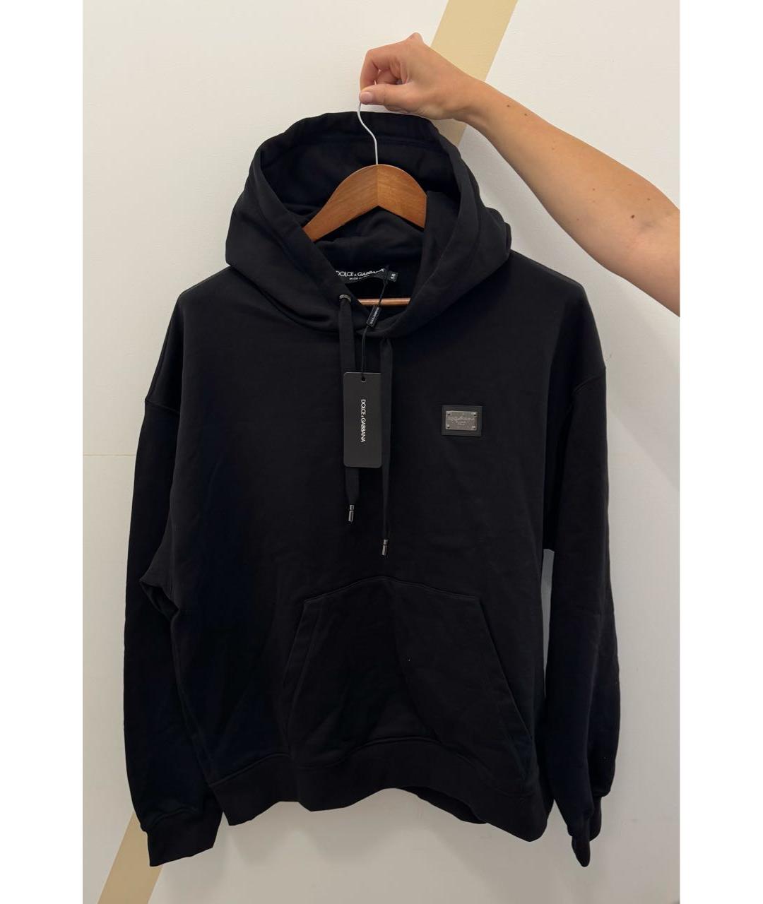 DOLCE&GABBANA Черный хлопковый спортивный костюм, фото 5