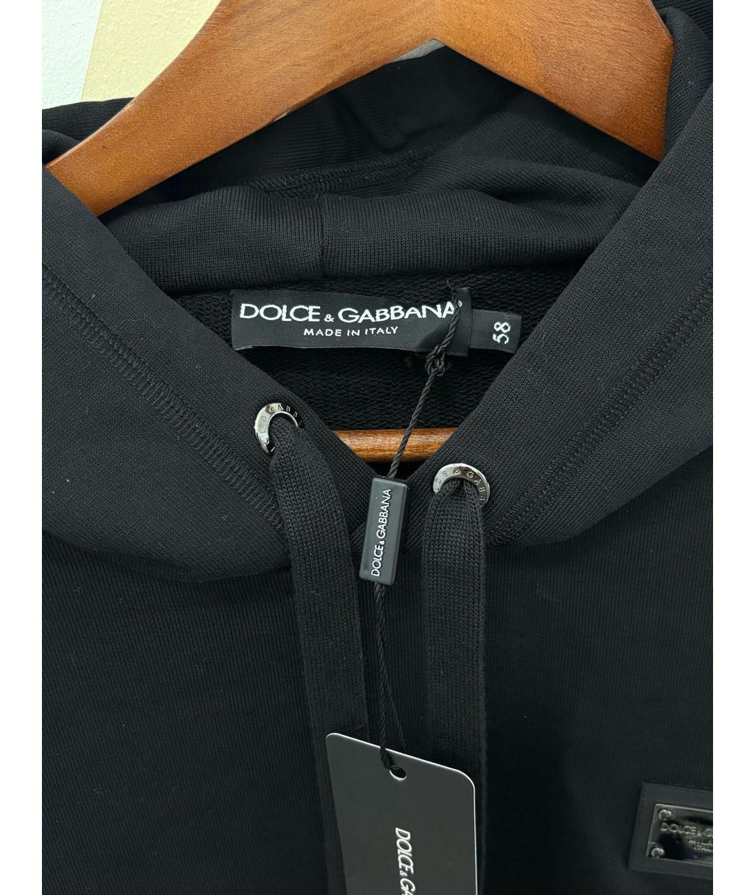 DOLCE&GABBANA Черный хлопковый спортивный костюм, фото 2