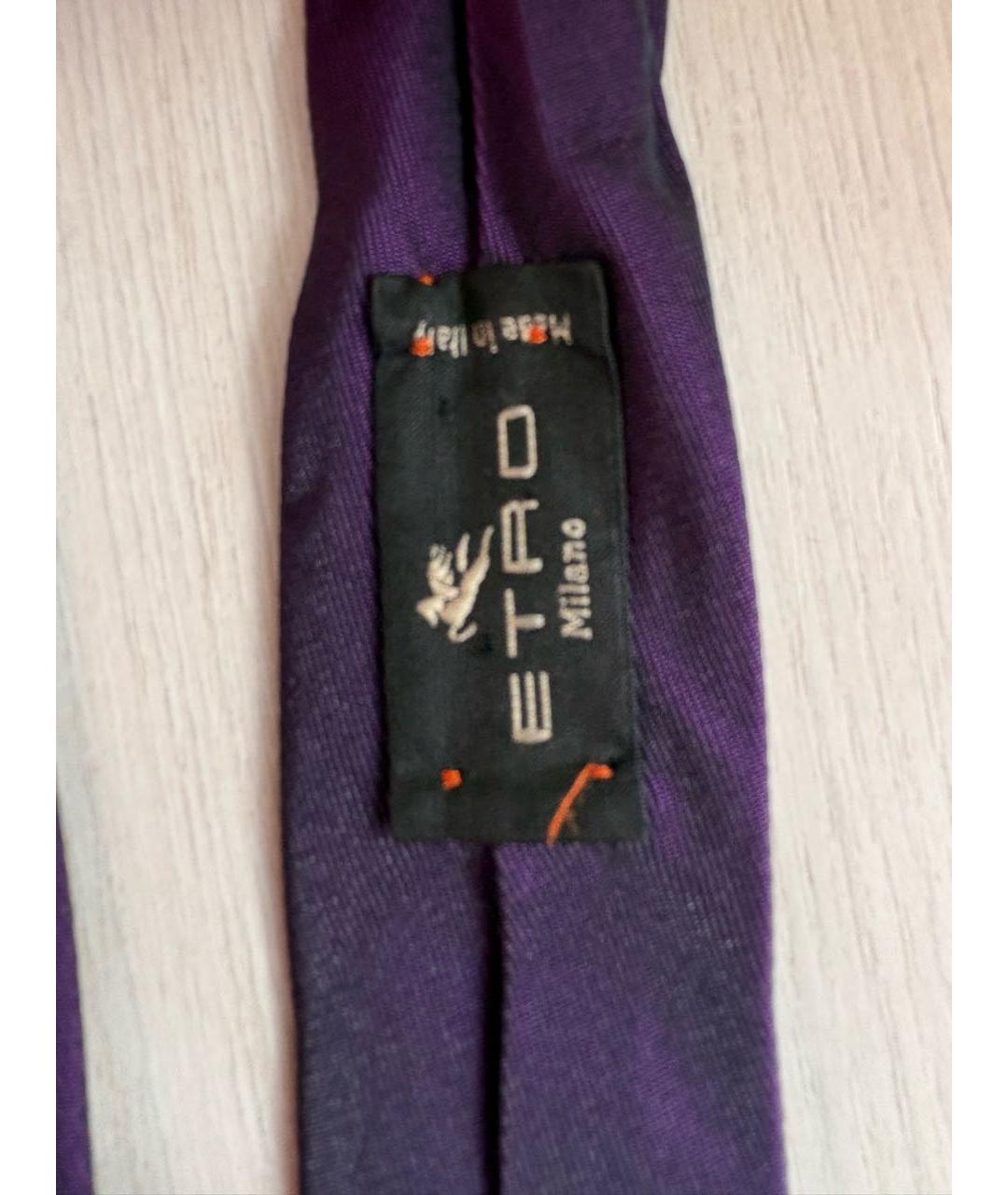 ETRO Темно-синий шелковый галстук, фото 3